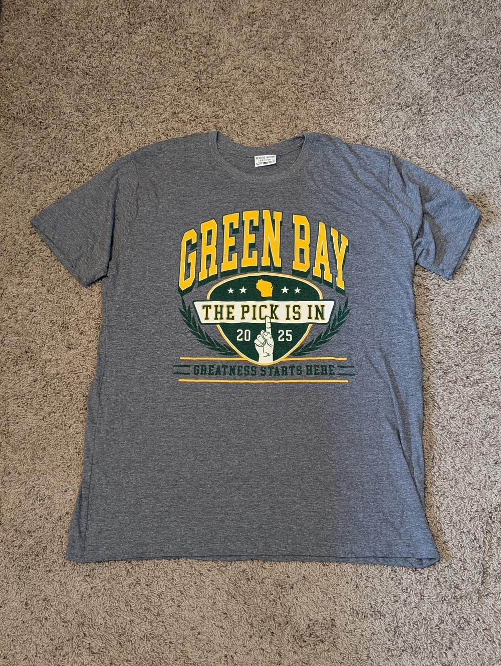 GREEN BAY PACKERS 2025 Draft Tshirt Classic Fan Pick XXL - Picture 2 of 8